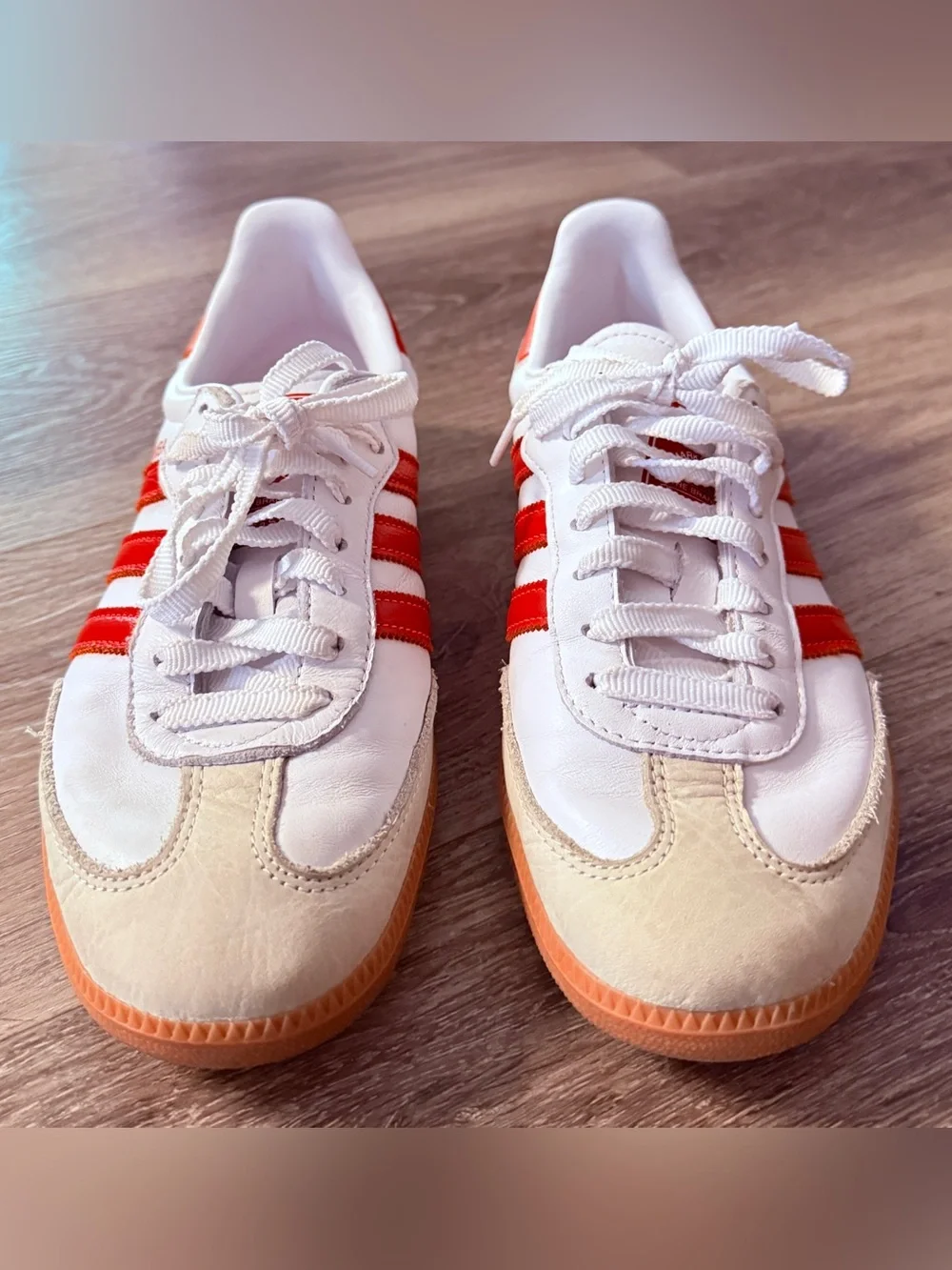 adidas White & Red Samba Sneakers size 9